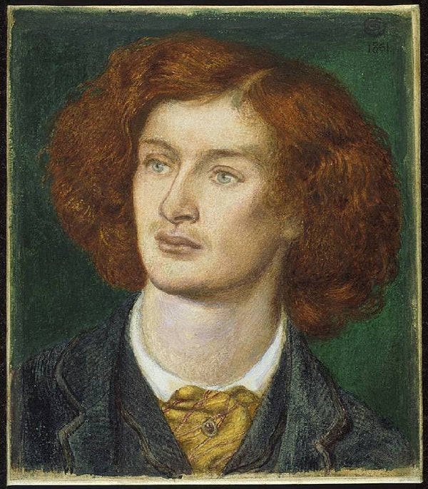 Portrait of Algernon Swinburne 1861 Painting by Dante Gabriel Rossetti