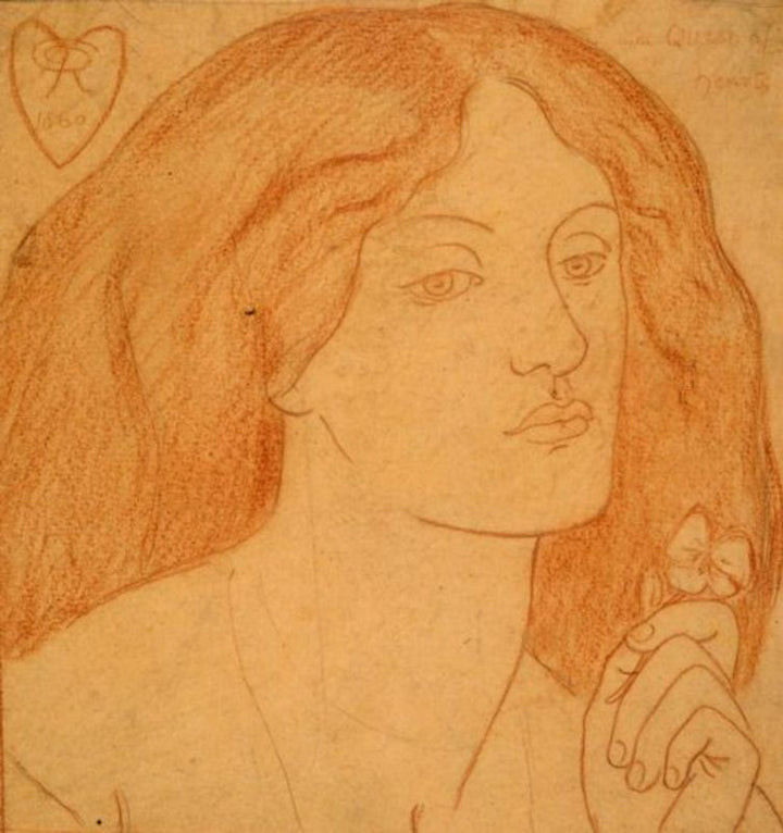 Regina Cordium Or The Queen Of Hearts Painting by Dante Gabriel Rossetti