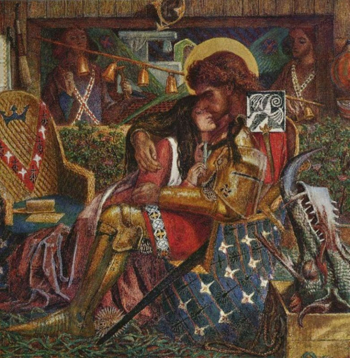 The Wedding of Saint George and Princess Sabra 1857 Painting by Dante Gabriel Rossetti