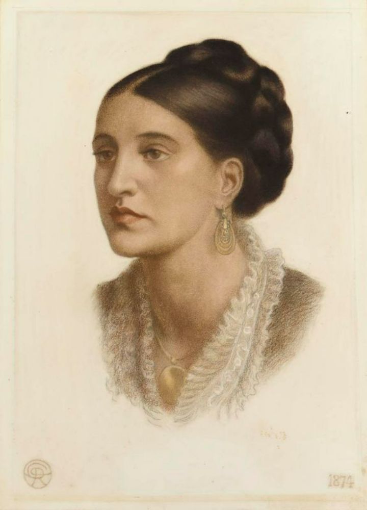 Portrait Of Mrs Georgina Fernandez Painting by Dante Gabriel Rossetti