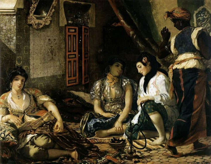 Women of Algiers in their Apartment Painting by Eugene Delacroix