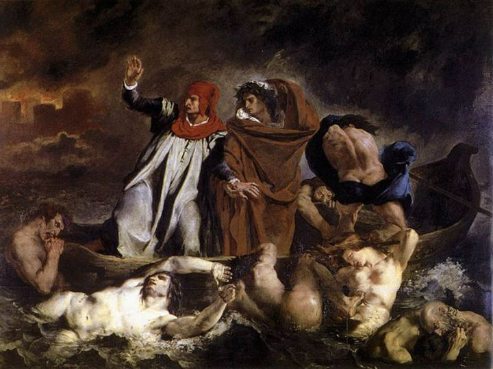 The Barque of Dante 1822 Painting by Eugene Delacroix
