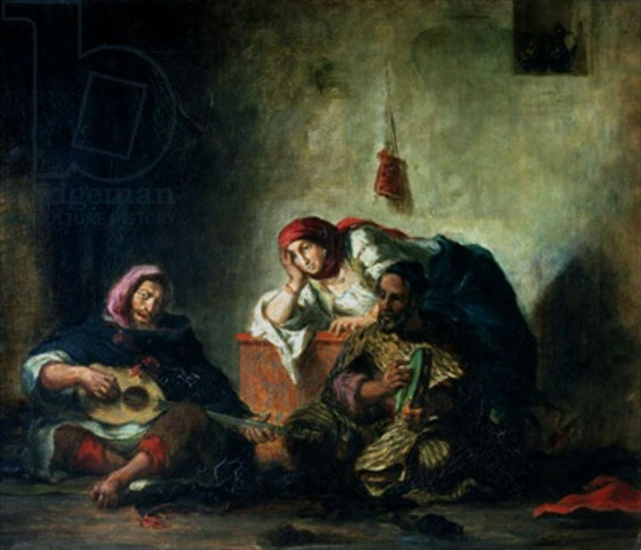 Jewish Musicians of Mogador Painting by Eugene Delacroix