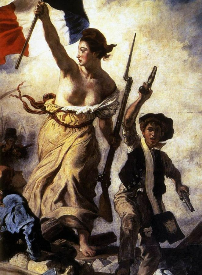 Liberty Leading the People (Detail) 1 Painting by Eugene Delacroix