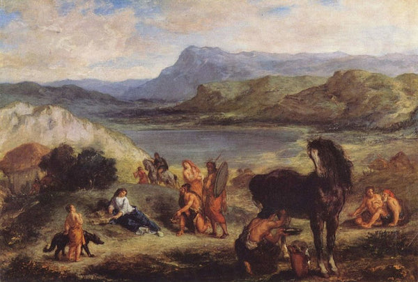Ovid among the Scythians 1859 Painting by Eugene Delacroix
