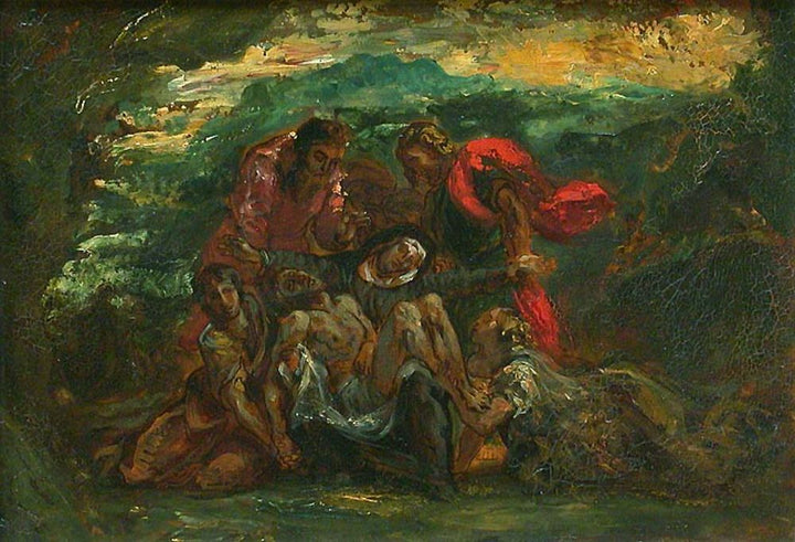 Pieta Painting by Eugene Delacroix