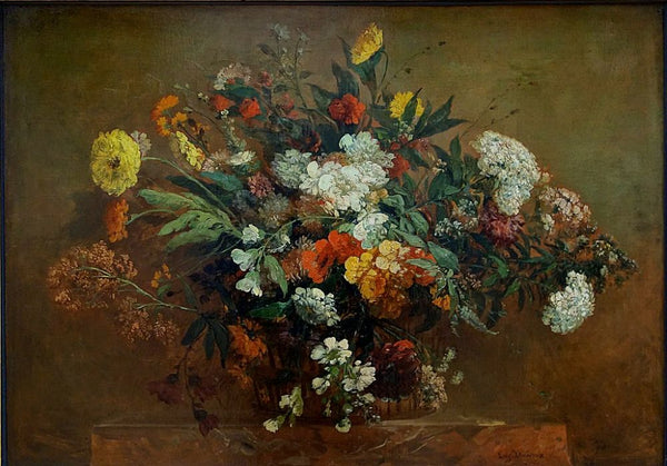 Flowers Painting by Eugene Delacroix