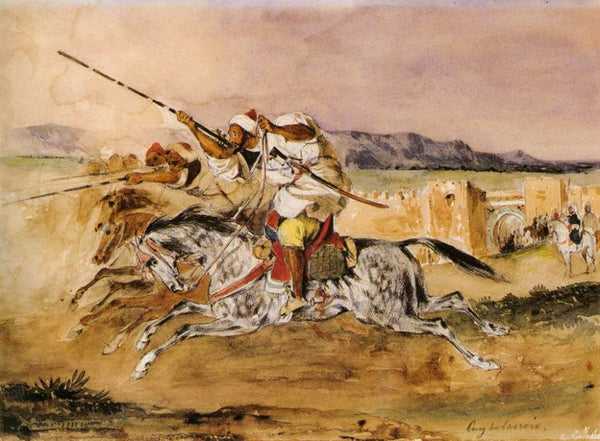 Arab Fantasia Painting by Eugene Delacroix