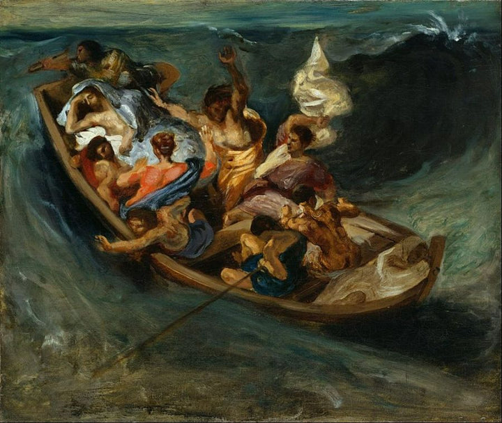 Christ on the Sea of Galilee 2 Painting by Eugene Delacroix