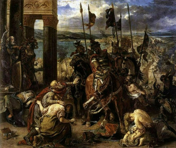 The Entry of the Crusaders into Constantinople 1840 Painting by Eugene Delacroix