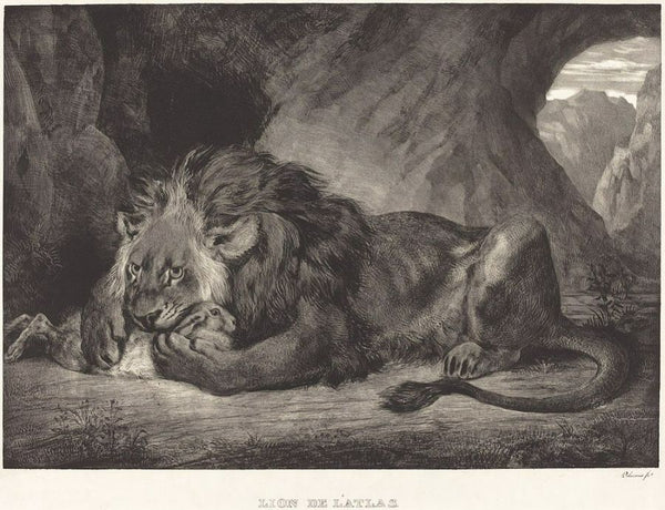 Lion of the Atlas Painting by Eugene Delacroix