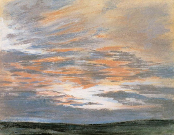 Study of the Sky at Sunset Painting by Eugene Delacroix