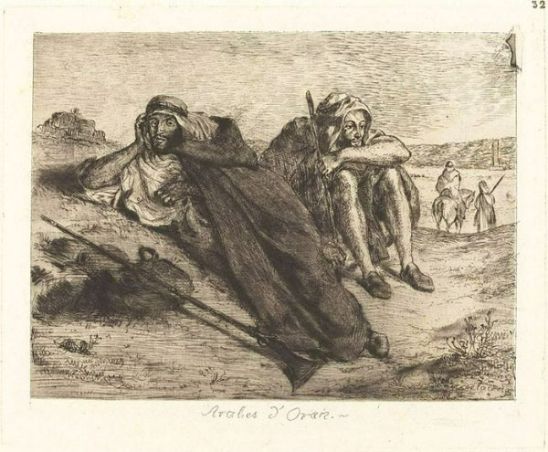 Arabs of Oran Painting by Eugene Delacroix