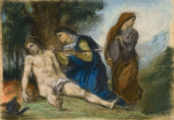 St. Sebastian Painting by Eugene Delacroix