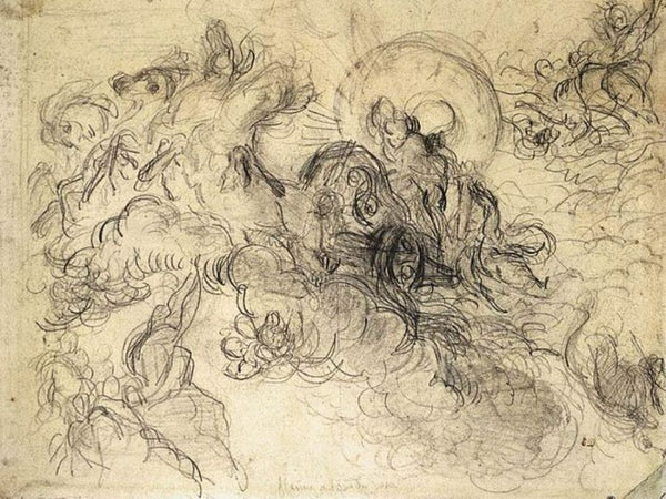 Apollo Slays Python c. 1850 Painting by Eugene Delacroix