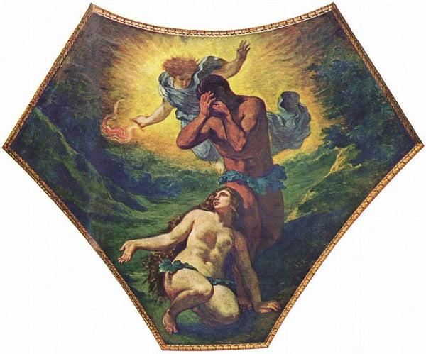 Adam and Eva Painting by Eugene Delacroix