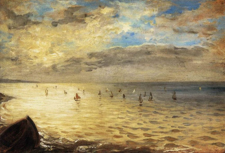 The Sea from the Heights of Dieppe 1852 Painting by Eugene Delacroix
