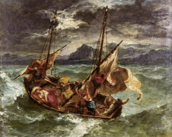 Christ on the Lake of Gennezaret 1854 Painting by Eugene Delacroix