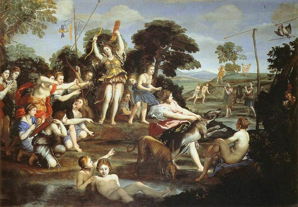 Diana and her Nymphs 1616-17 Painting by Domenico Zampieri