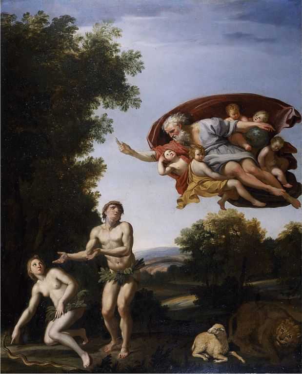 The Expulsion of Adam and Eve Painting by Domenico Zampieri