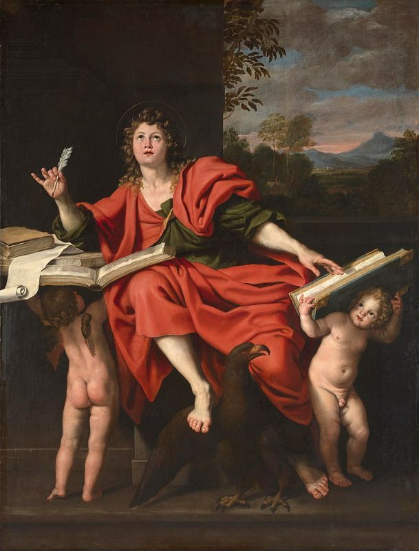 St John the Divine Painting by Domenico Zampieri