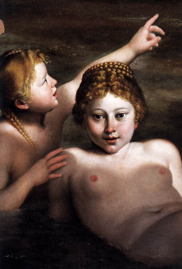 Diana and her Nymphs (detail) Painting by Domenico Zampieri