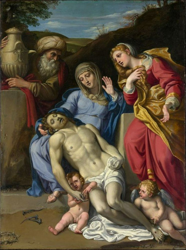 The Pieta Painting by Domenico Zampieri