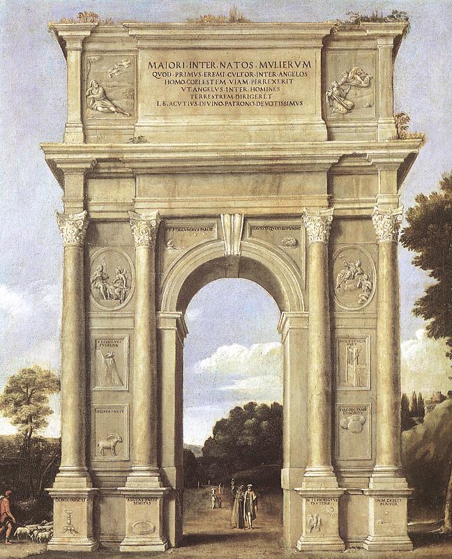 A Triumphal Arch of Allegories 1607-10 Painting  by Domenico Zampieri
