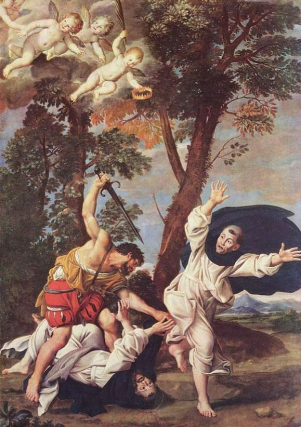 Assassination of Saint Peter Martyr Painting by Domenico Zampieri