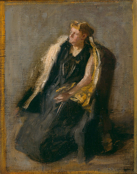 Portrait of Mrs. Hubbard (sketch) 