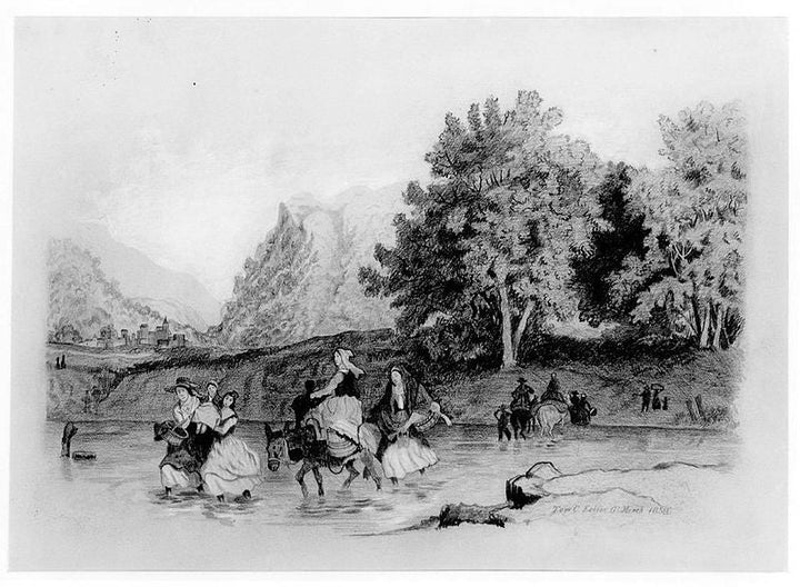 Peasants Crossing a Stream 