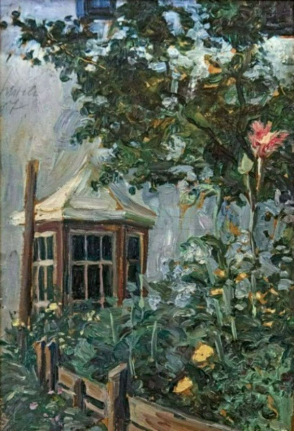 House With A Bay Window In The Garden 