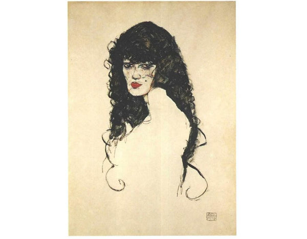 Bildnis einer Frau mit schwarzem Haar 
