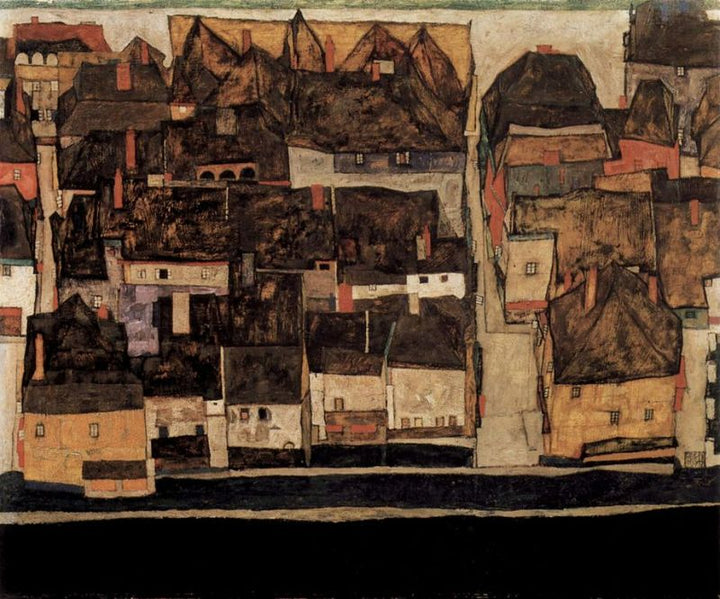 Alnwick Castle, Northumberland Painting by Egon Schiele