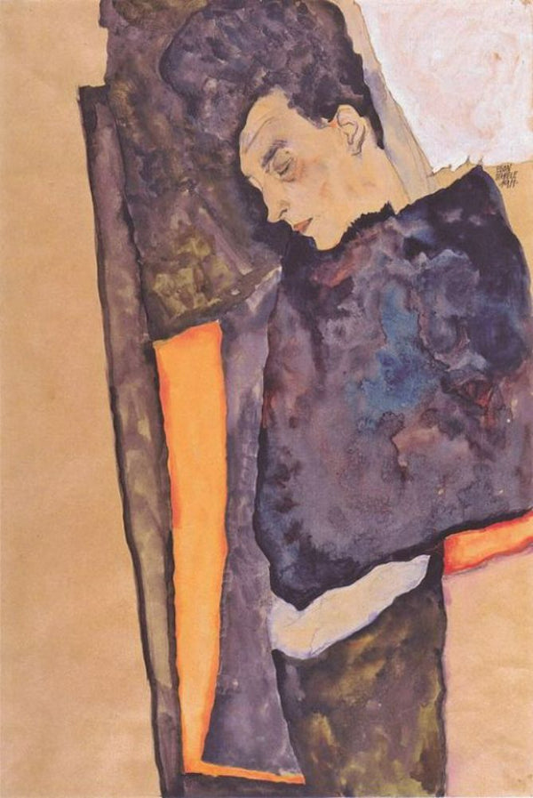 The Artist's Mother, Sleeping Painting by Egon Schiele