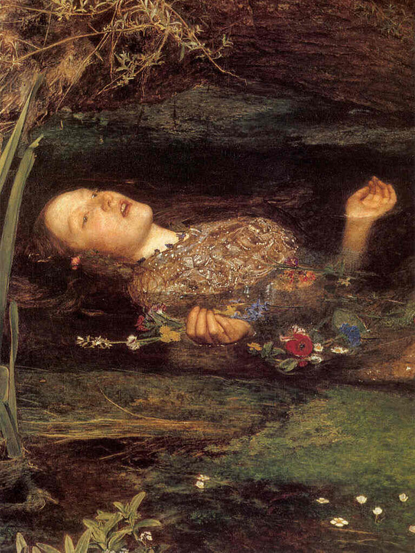 Ophelia [detail] Painting by John Everett Millais