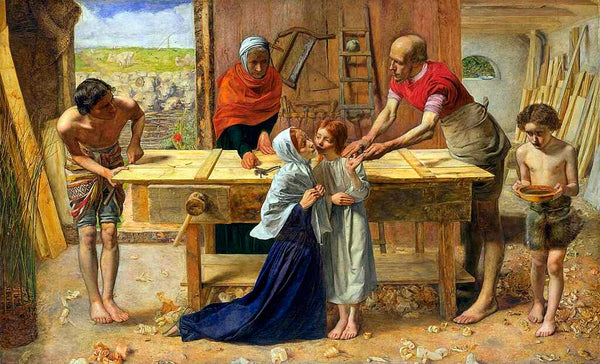 Christ in the House of His Parents (or The Carpenter's Shop) Painting by John Everett Millais
