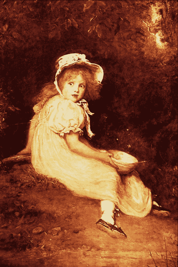 Little Miss Muffet Painting by John Everett Millais