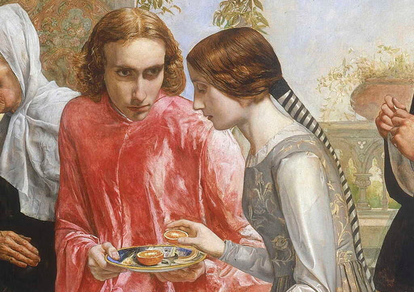 Lorenzo and Isabella - detail Painting by John Everett Millais