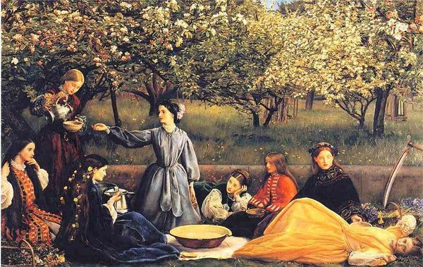 Apple Blossoms (Spring) - detail I Painting by John Everett Millais