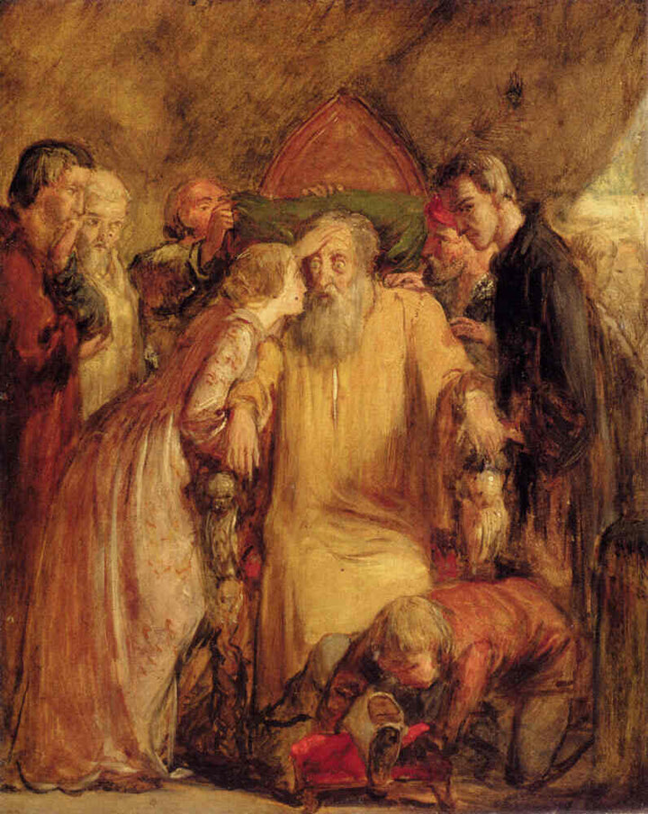 Lear And Cordelia Painting by John Everett Millais