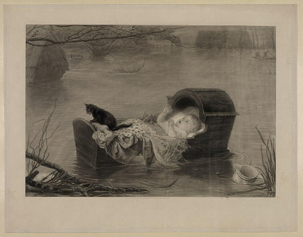 A flood Painting by John Everett Millais