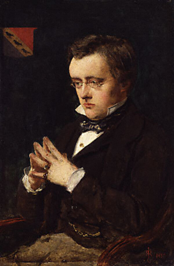 Portrait of Wilkie Collins Painting by John Everett Millais