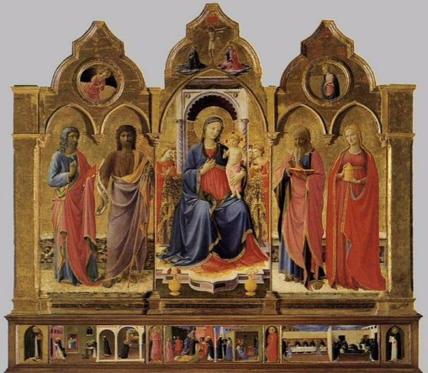 Certosa del Galluzzo Triptych Painting by Fra Angelico