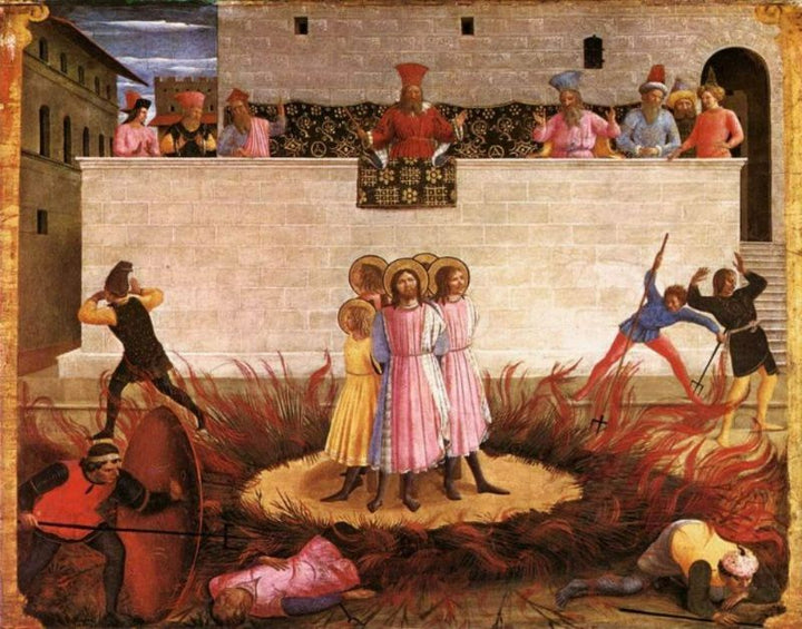 Saint Cosmas and Saint Damian Condamned 1438 Painting by Fra Angelico