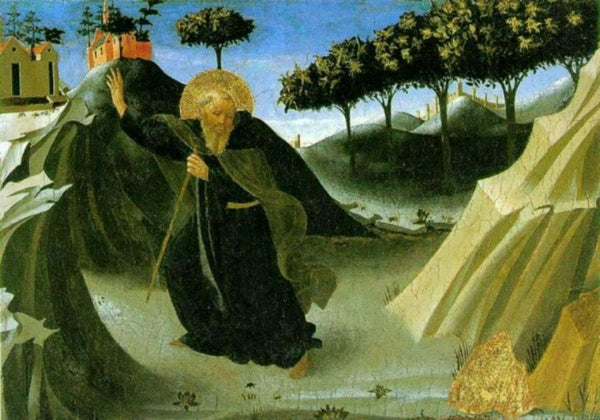 Saint Anthony the Abbot Tempted by a Lump of Gold 1436 Painting by Fra Angelico