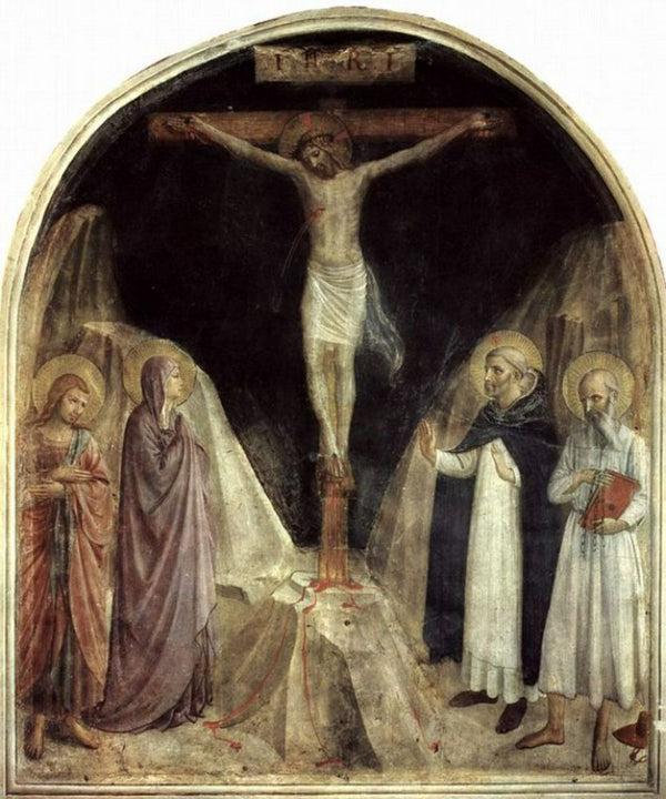 Crucifixion scene with St. Dominic