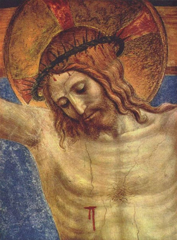 The Crucified and San Domenico, detail