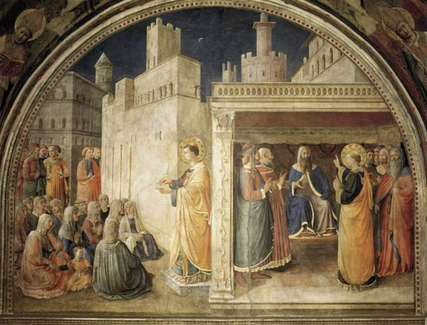 Lunette of the north wall Painting by Fra Angelico