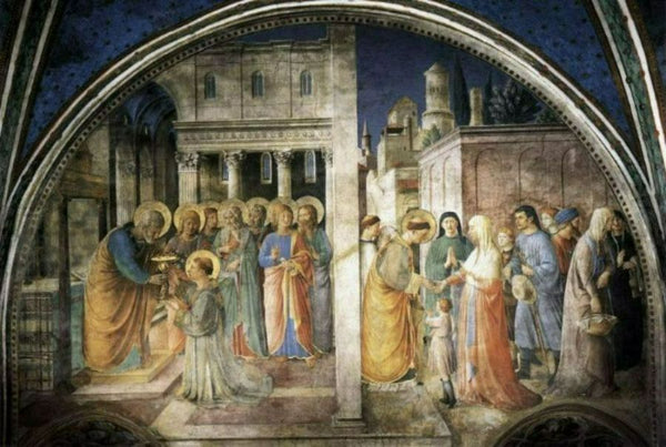 Lunette of the west wall Painting by Fra Angelico